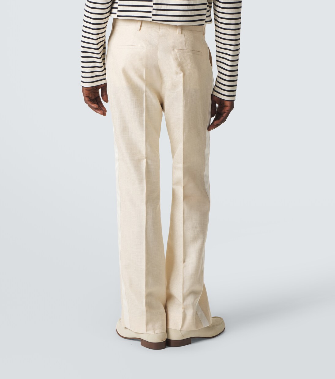 Pantalon évasé Alto en satin | Wales Bonner