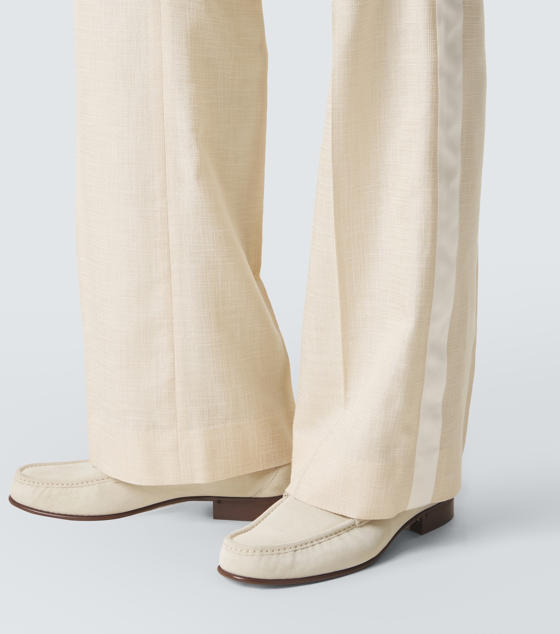 Pantalon évasé Alto en satin | Wales Bonner