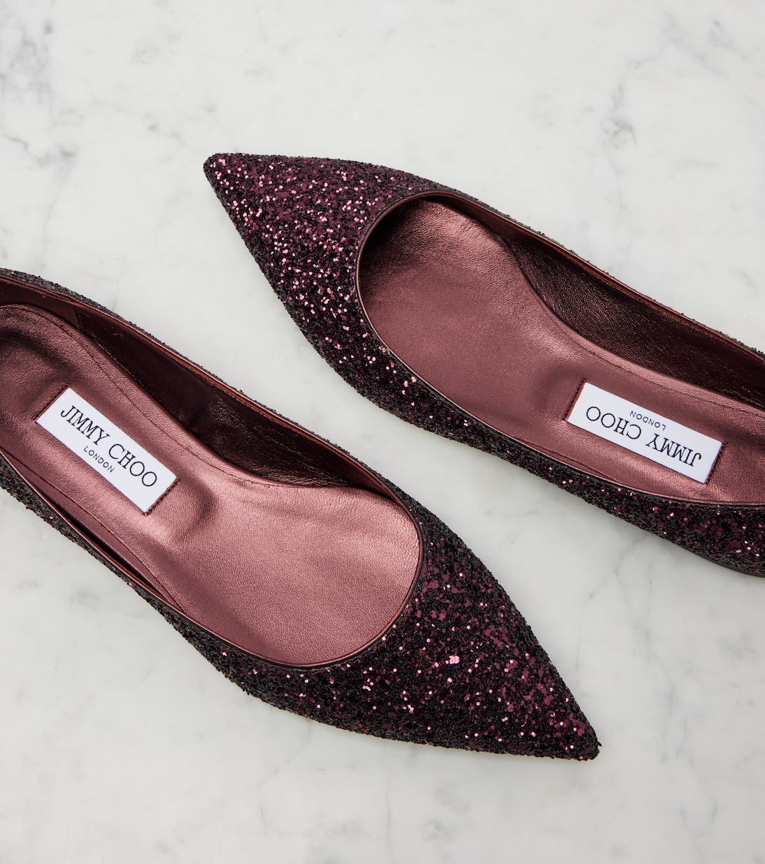 Love glitter ballet flats | Jimmy Choo