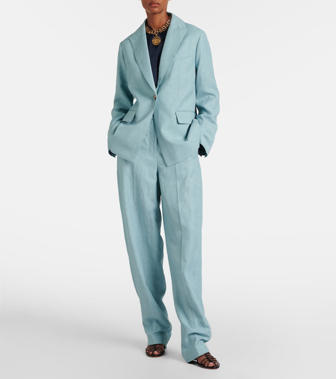 Aix chambray wide-leg pants | Joseph