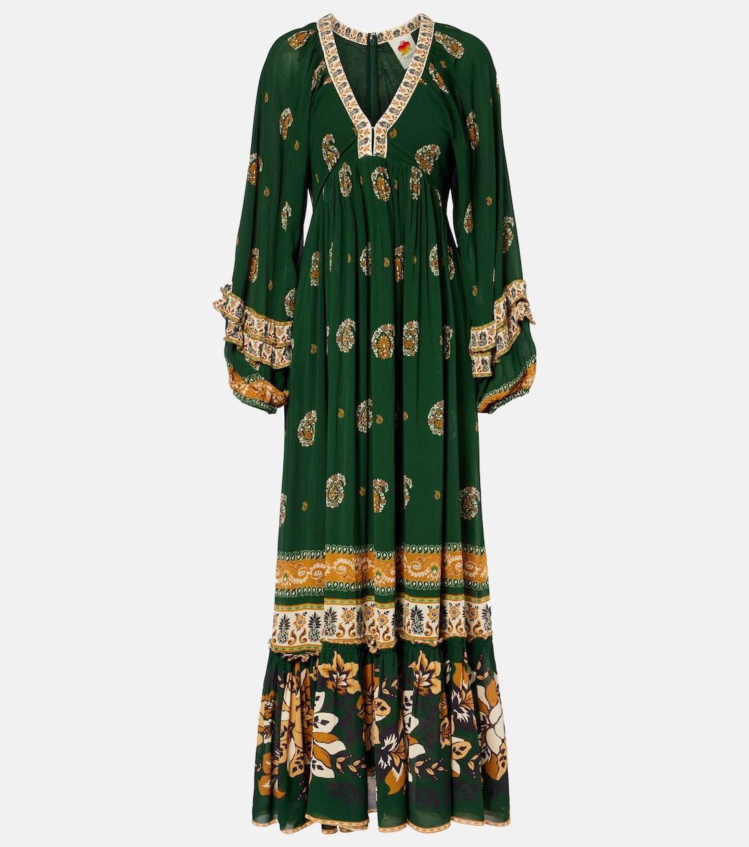 Ayla Green ruffled maxi dress | Farm Rio