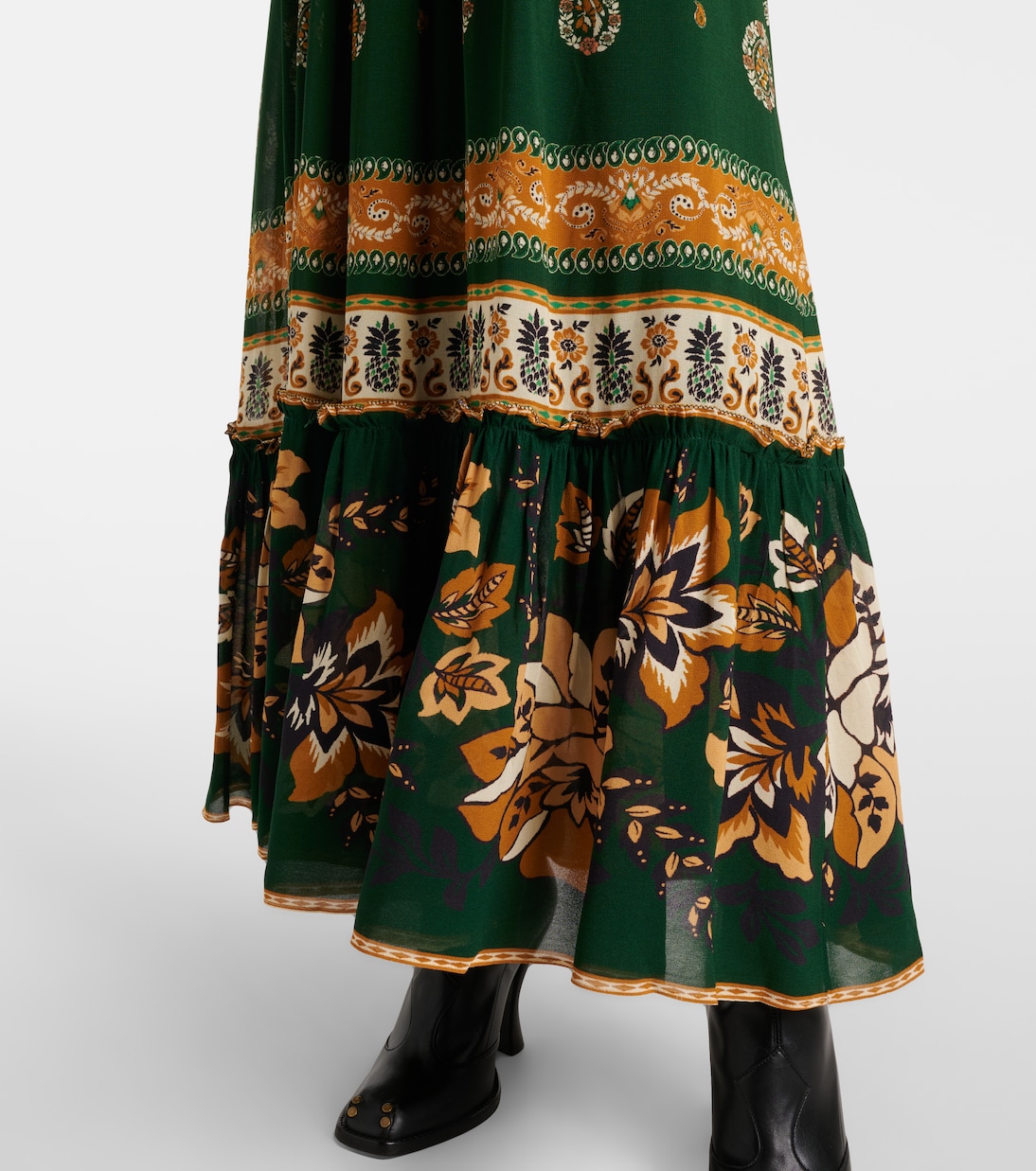 Ayla Green ruffled maxi dress | Farm Rio