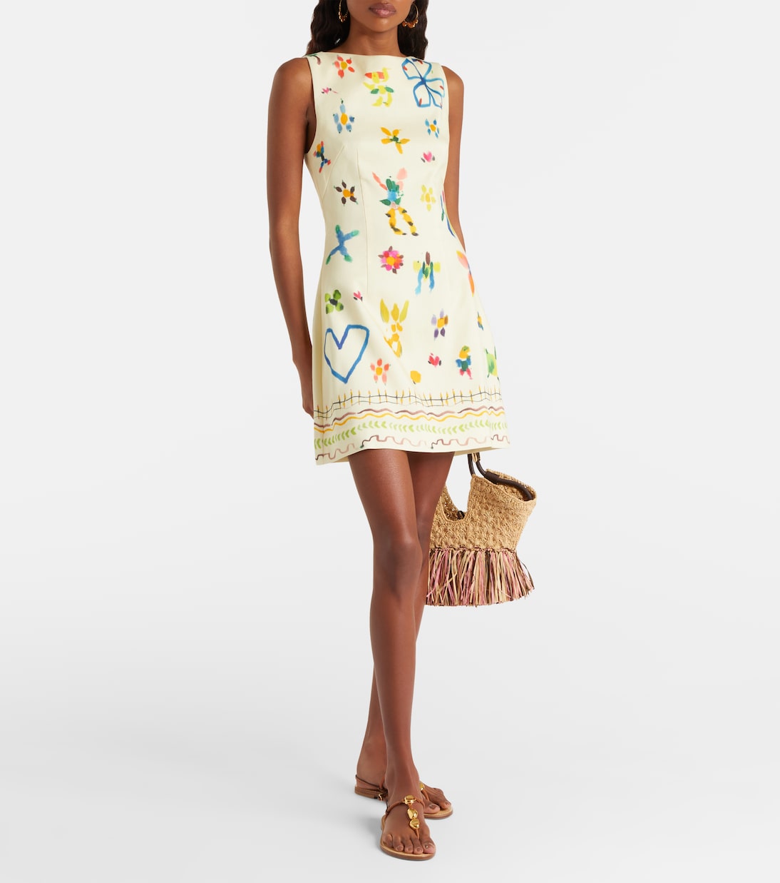 Sidi floral linen-blend minidress | Alémais