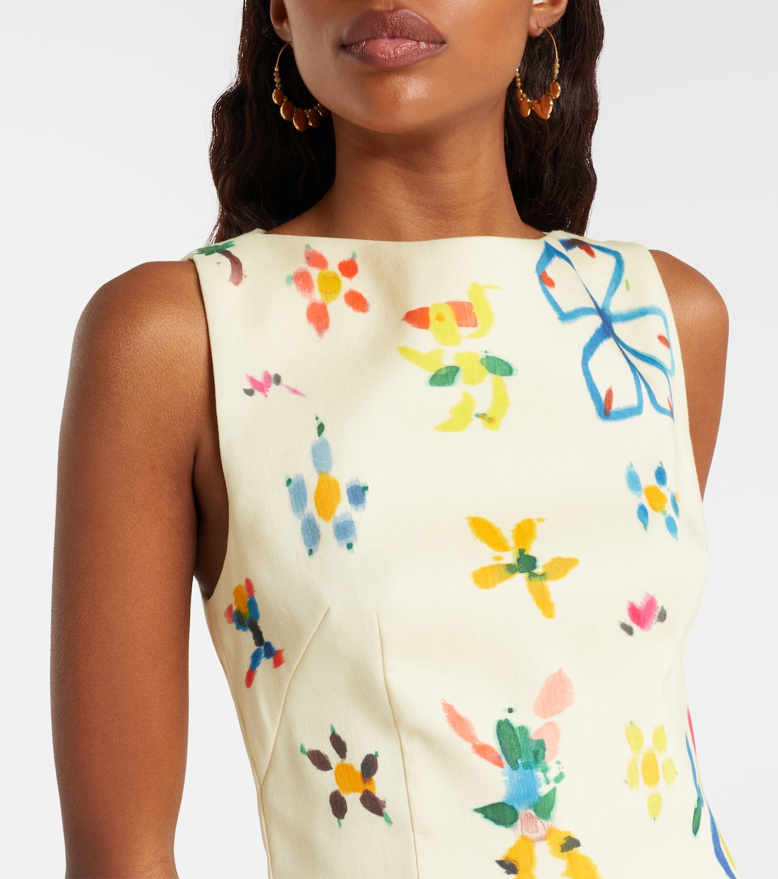 Sidi floral linen-blend minidress | Alémais