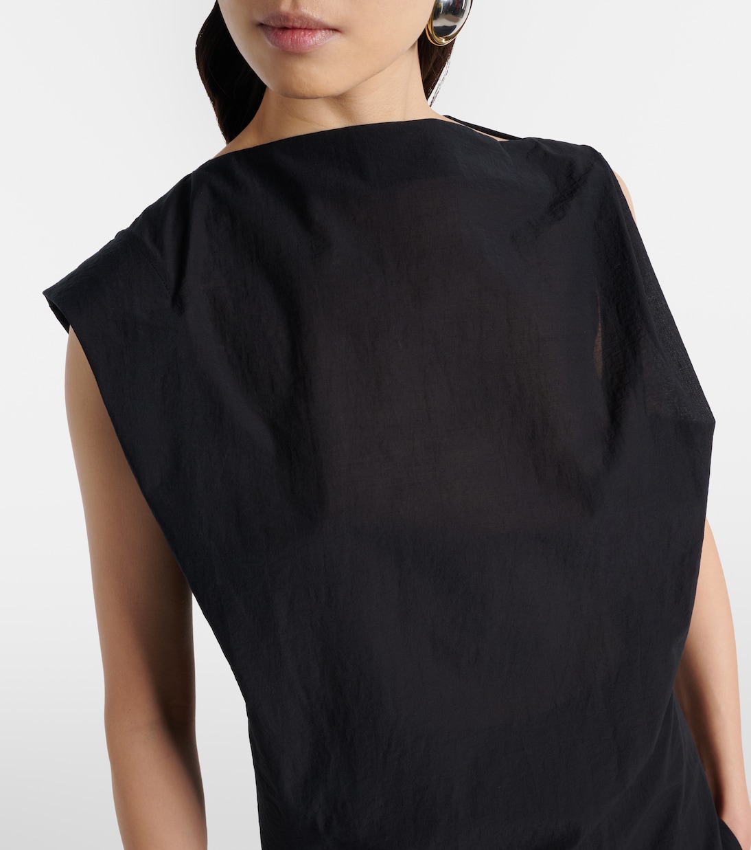 Drap cotton-blend poplin midi dress | Jacquemus