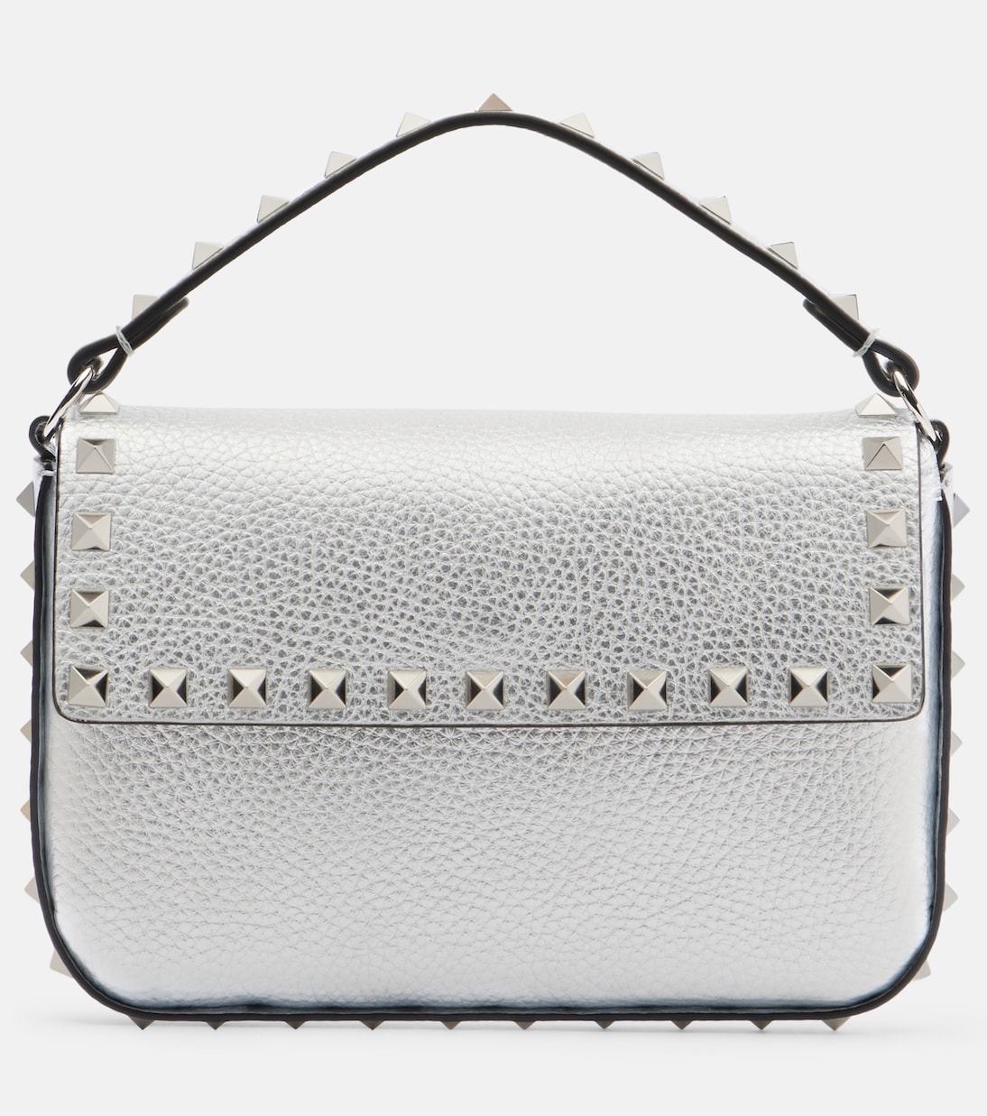Rockstud Small metallic leather top-handle bag | Valentino Garavani