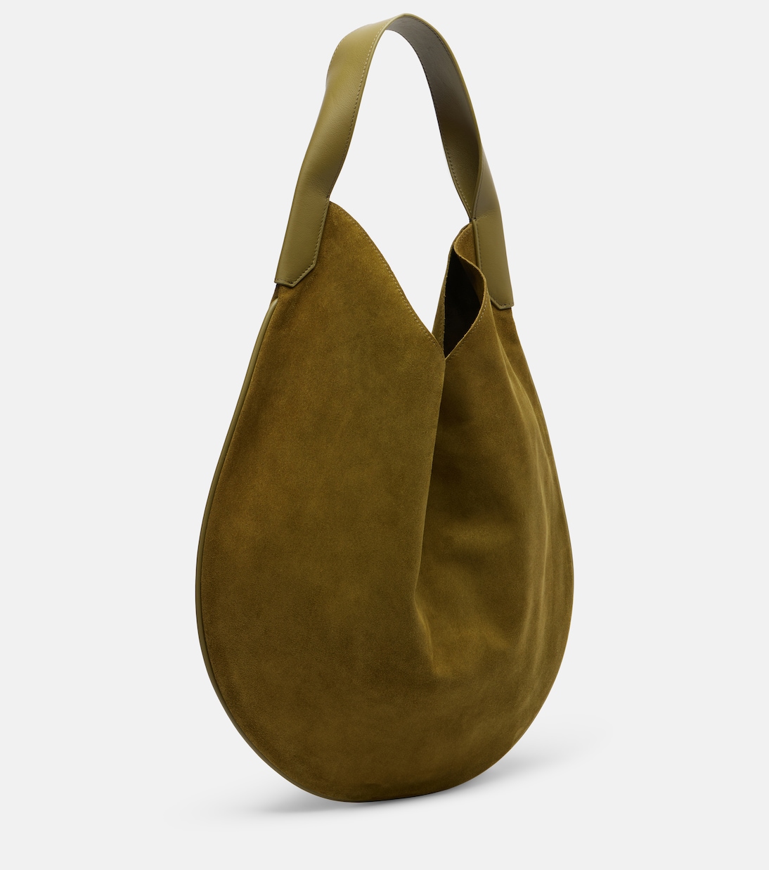 Soft Plié suede shoulder bag | Victoria Beckham