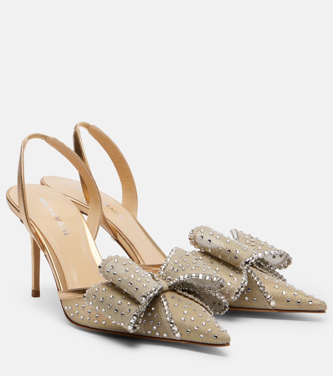 Le Cadeau 85 mesh slingback pumps | Mach & Mach