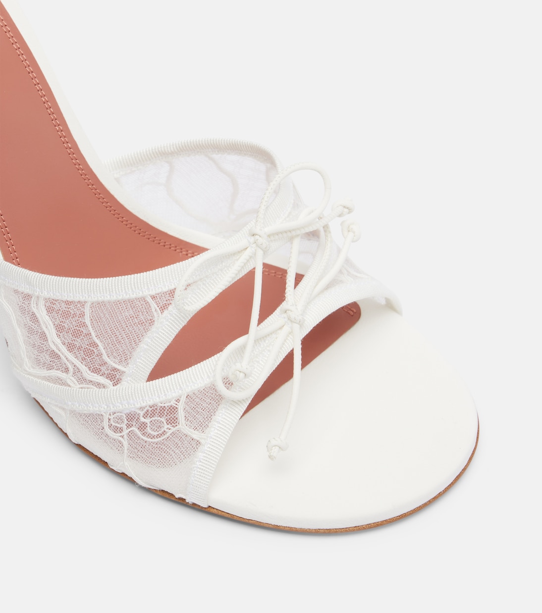 Mules Eleonora de encaje con lazo | Amina Muaddi