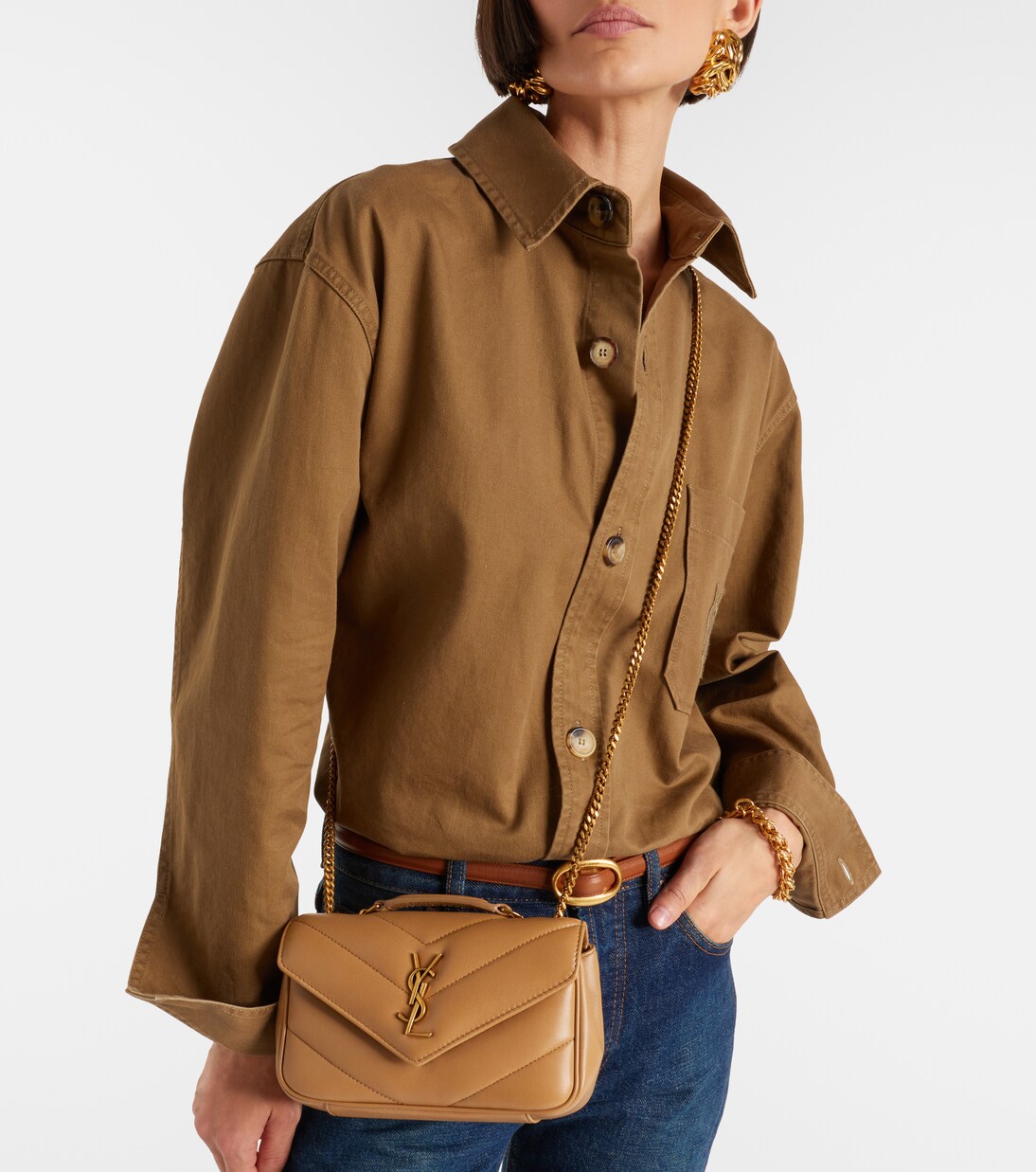 Schultertasche Loulou Mini aus Leder | Saint Laurent