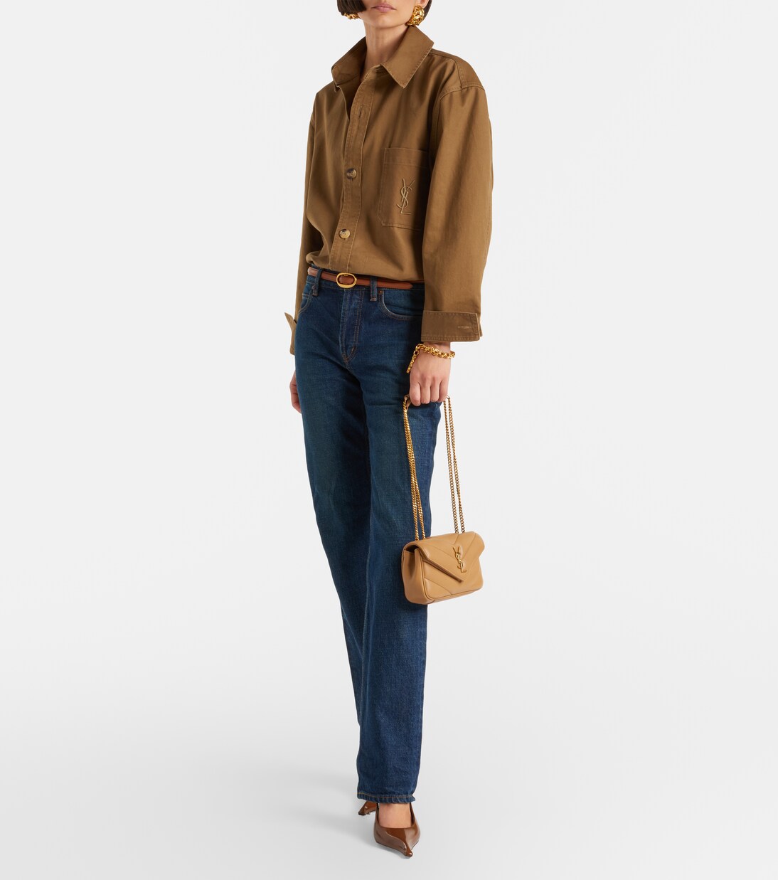 Schultertasche Loulou Mini aus Leder | Saint Laurent