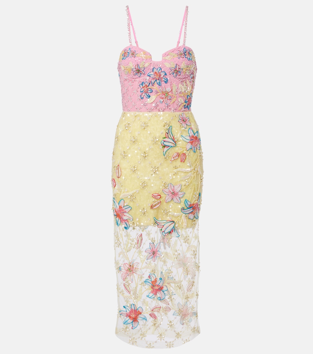 Embellished floral cocktail dress | Là Fuori