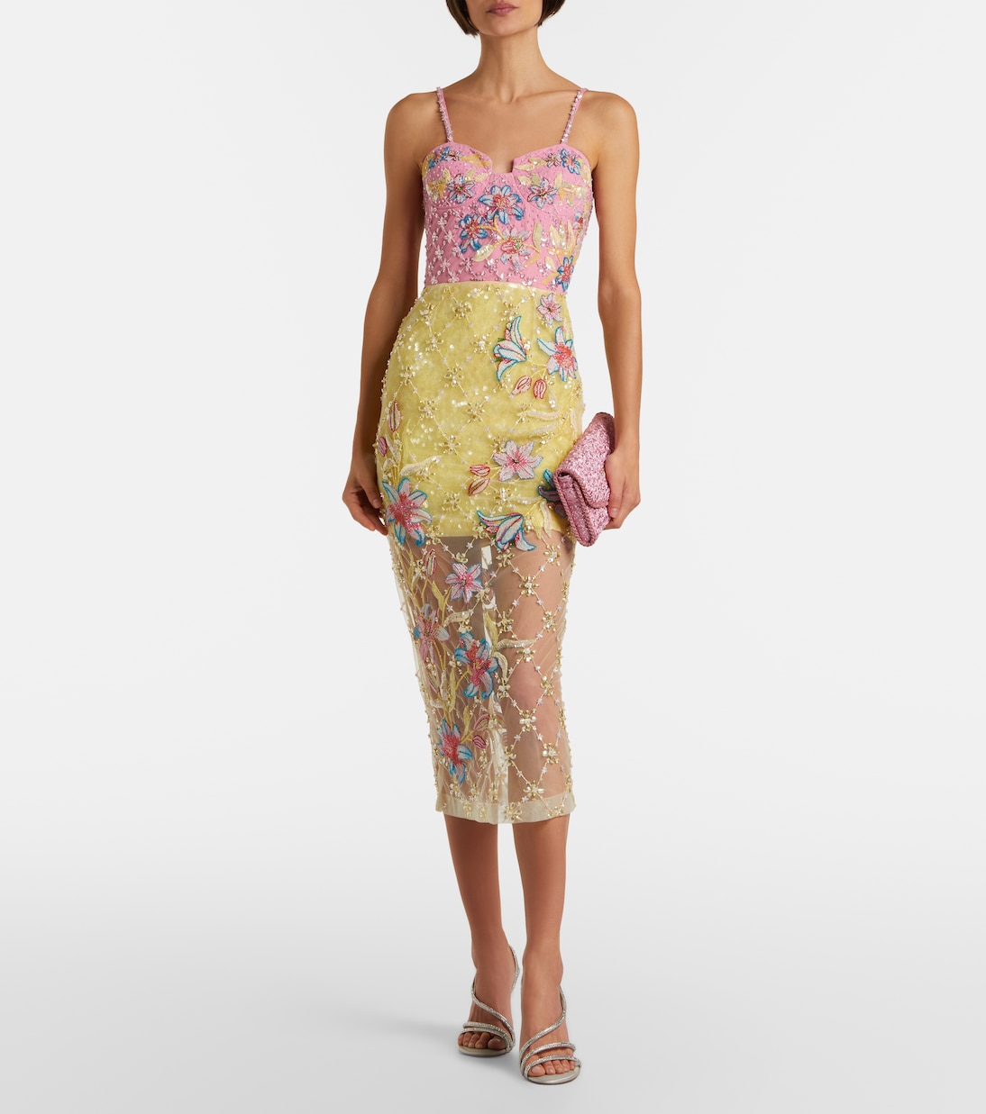 Embellished floral cocktail dress | Là Fuori