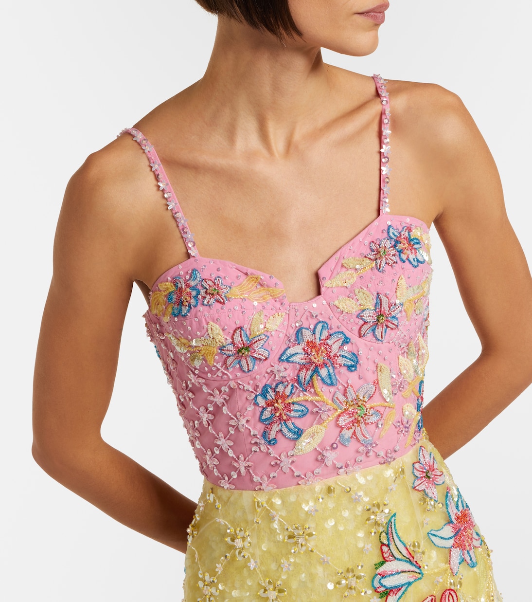 Embellished floral cocktail dress | Là Fuori
