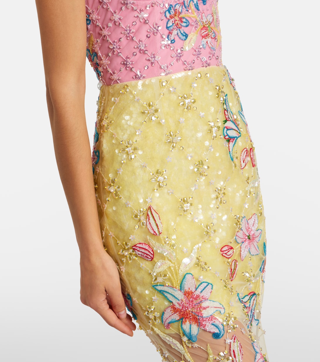 Embellished floral cocktail dress | Là Fuori