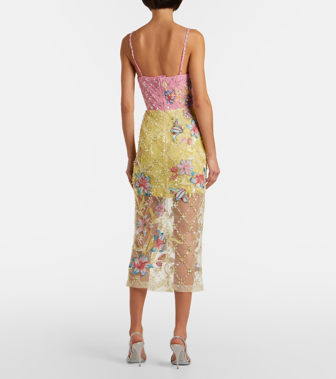 Embellished floral cocktail dress | Là Fuori
