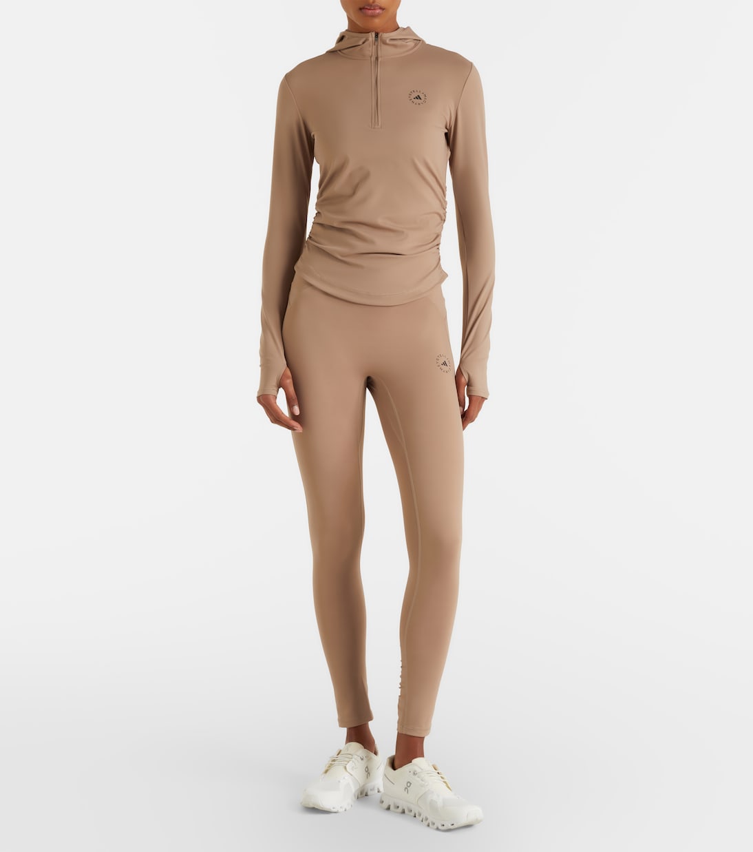 Sweat-shirt à capuche demi-zippé à logo | Adidas by Stella McCartney