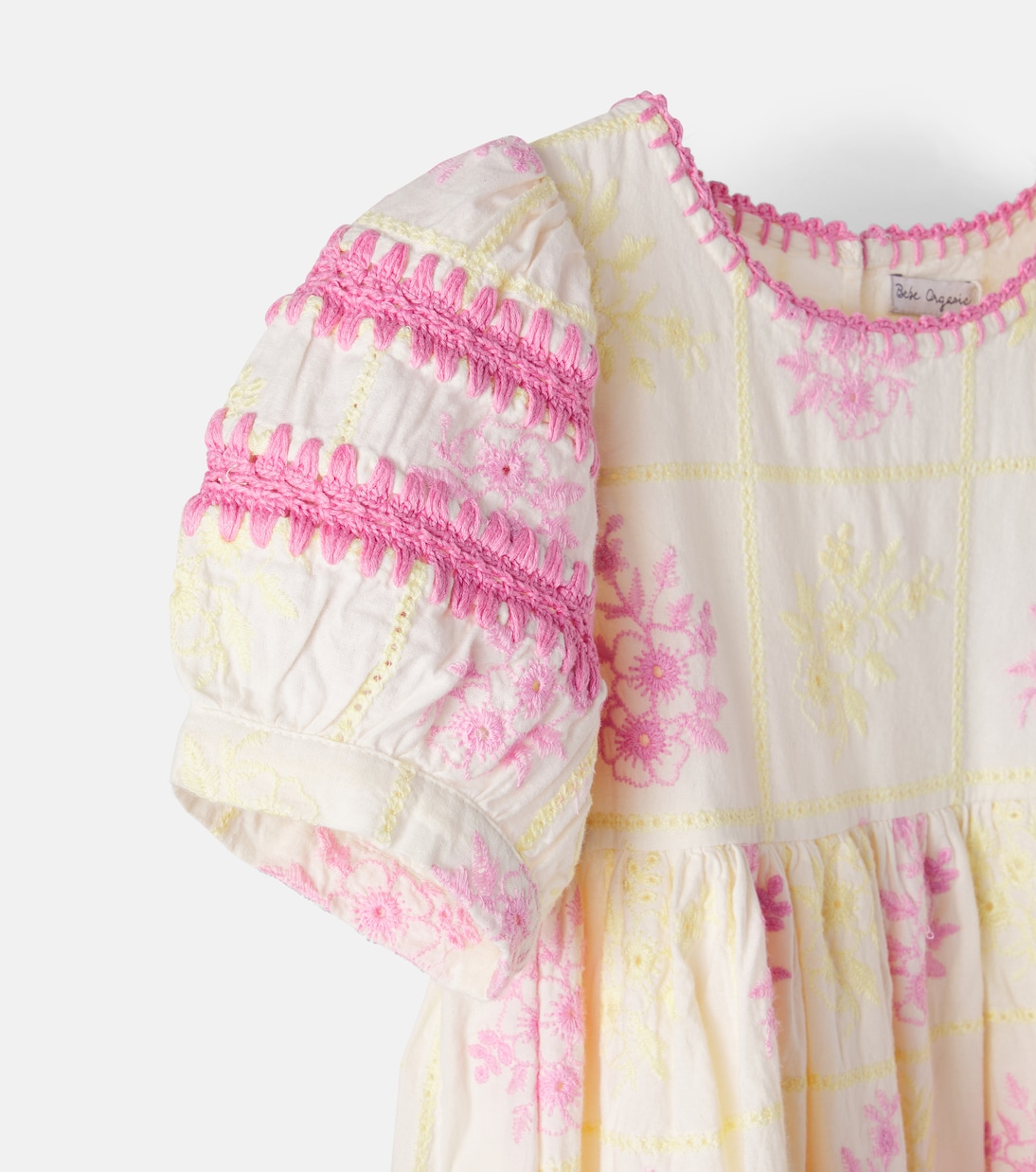 Vestido Alba de algodón bordado floral | Bebe Organic