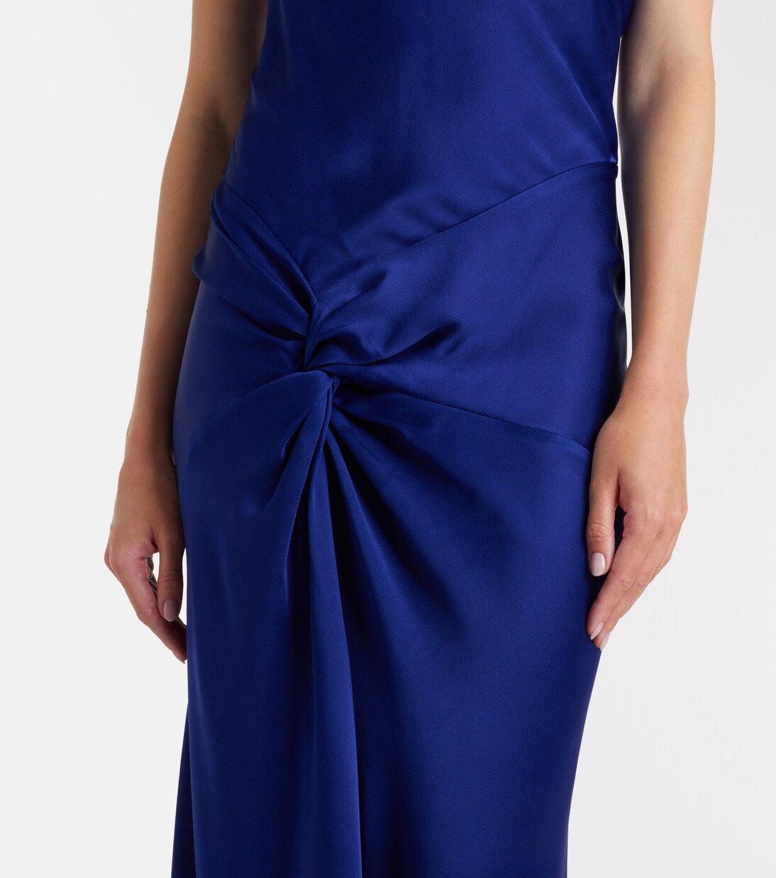 Gathered crêpe satin gown | Victoria Beckham