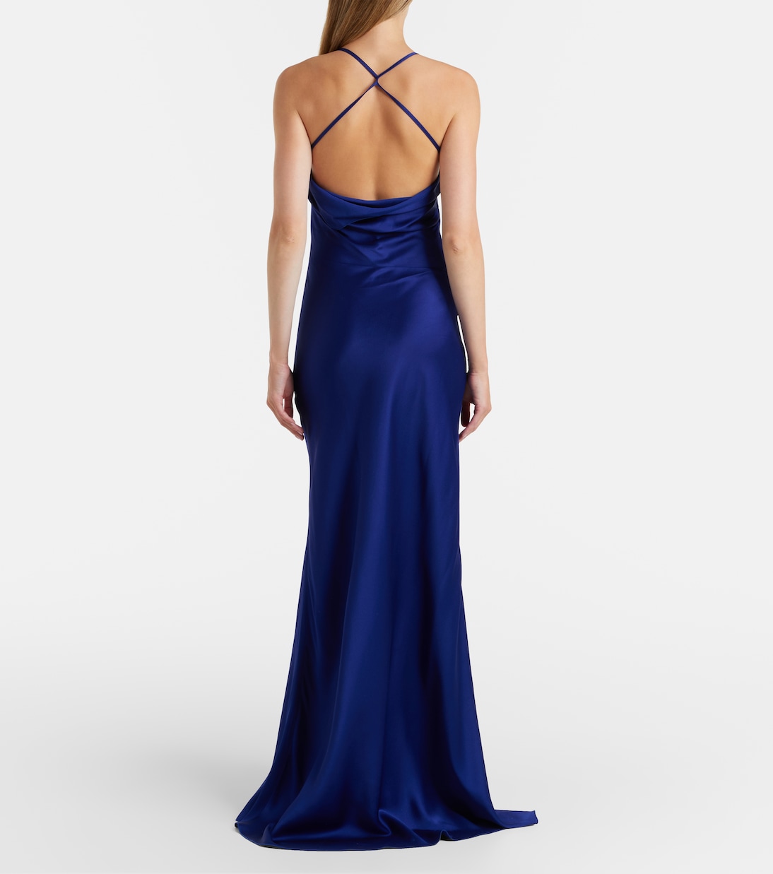 Gathered crêpe satin gown | Victoria Beckham