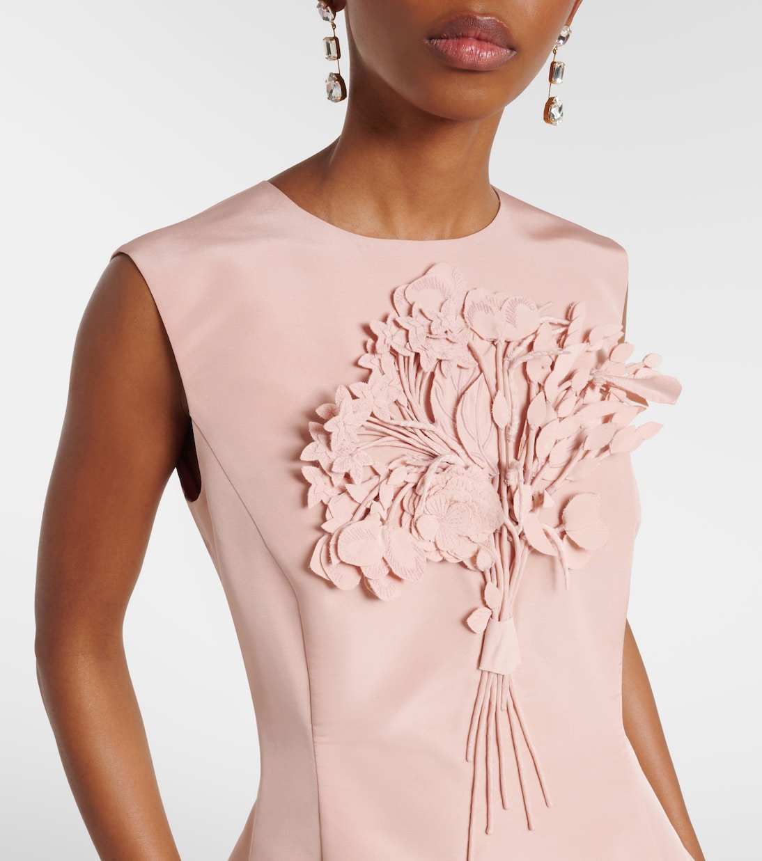 Bouquet embroidered silk cocktail dress | Oscar de la Renta