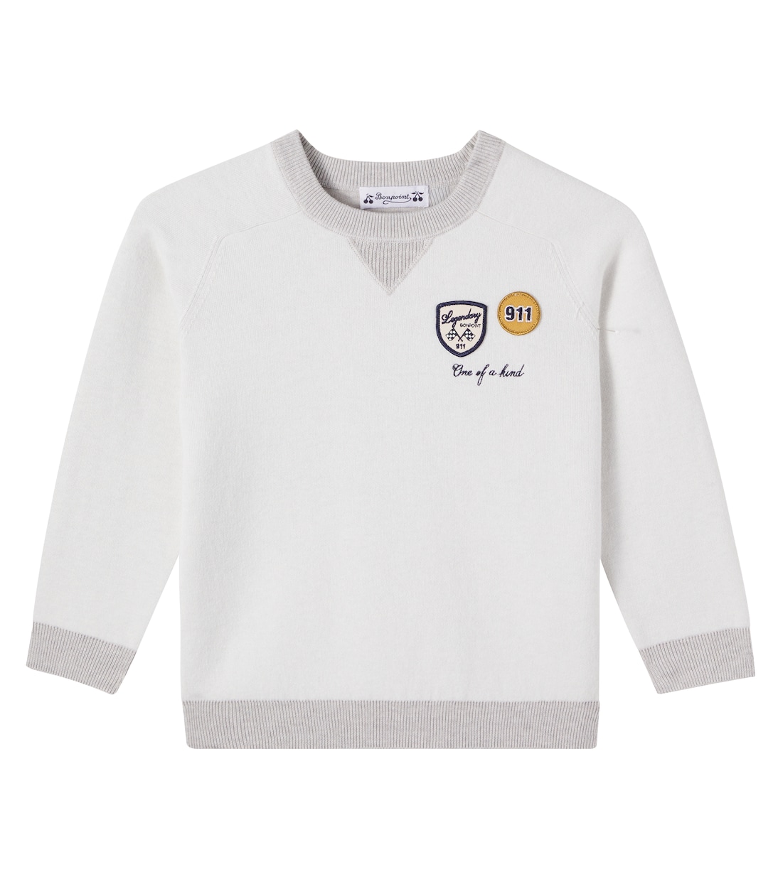 x Porsche embroidered cotton-blend sweatshirt | Bonpoint