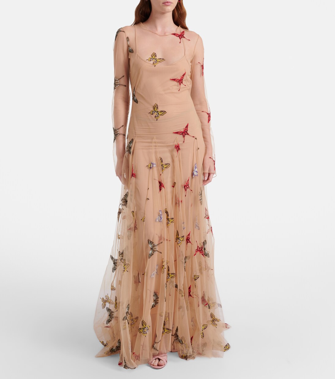 패치 아플리케 맥시 드레스 | Blumarine