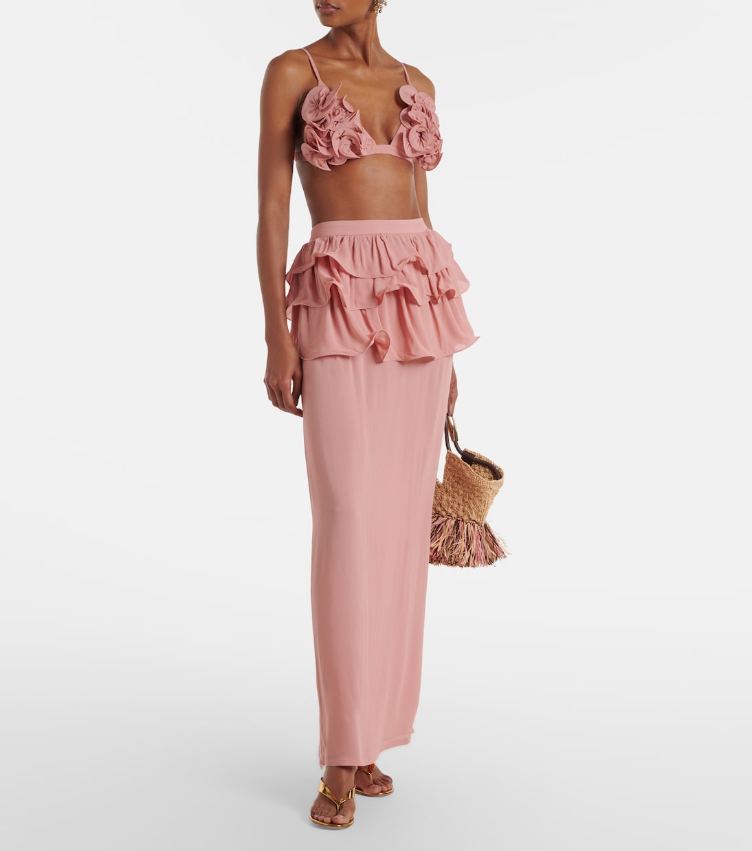 Ruffled maxi skirt | Adriana Degreas
