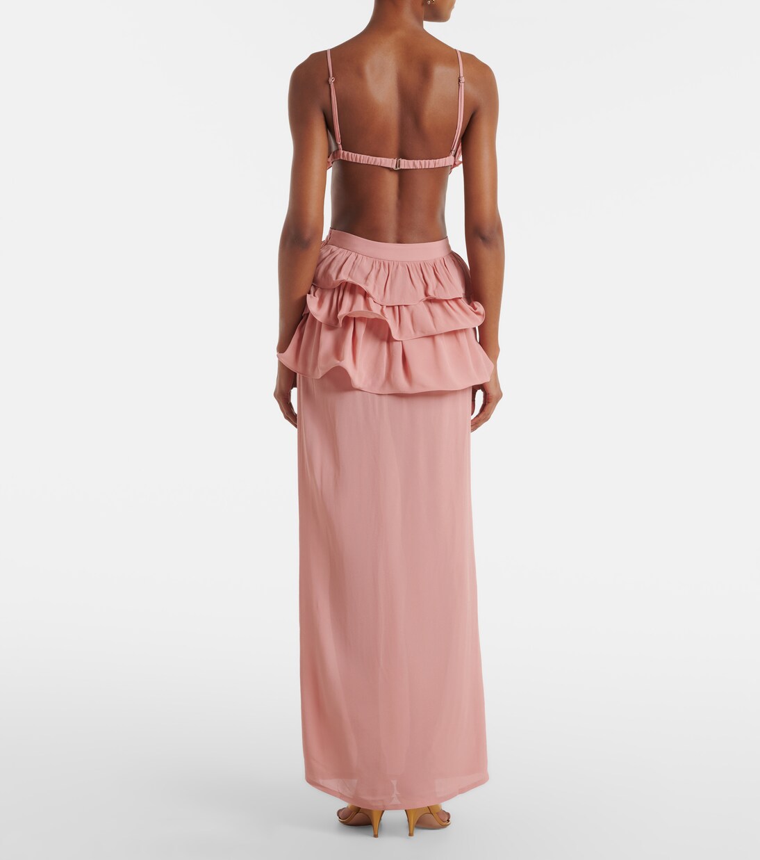 Ruffled maxi skirt | Adriana Degreas