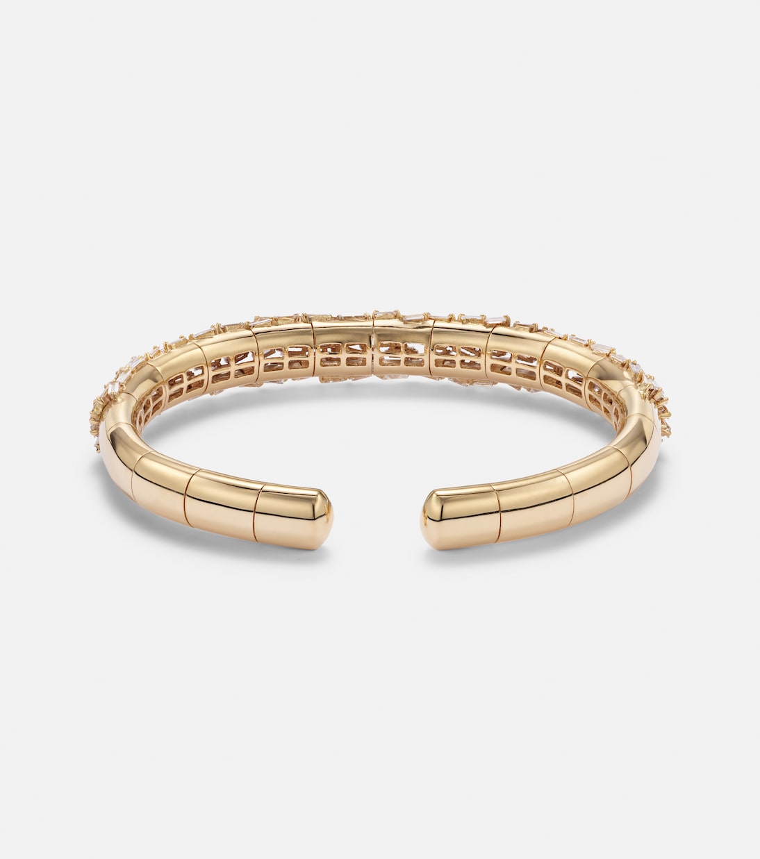 18kt gold bangle with diamonds in gold - Suzanne Kalan | Mytheresa