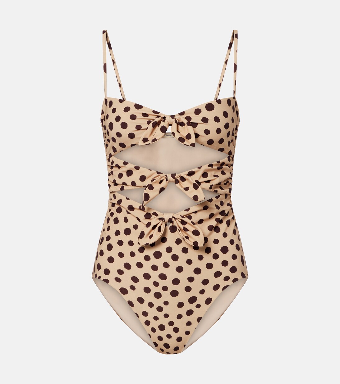 Polka-dot cutout swimsuit | Valentino