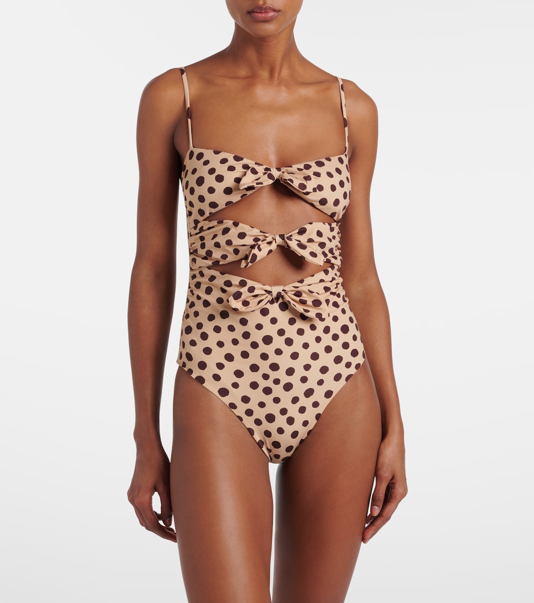 Polka-dot cutout swimsuit | Valentino