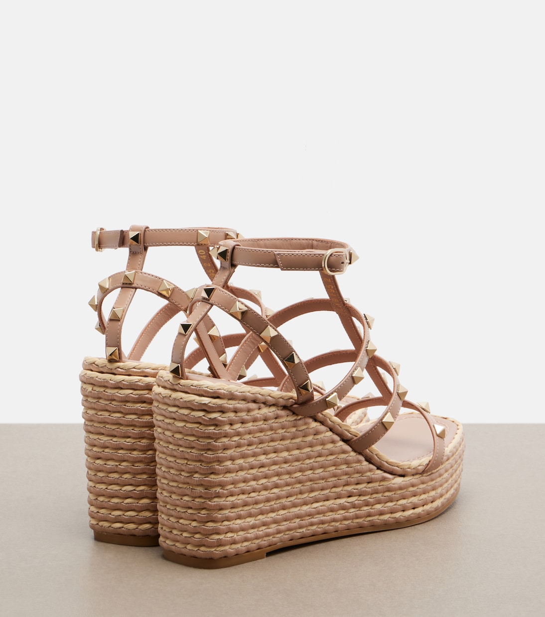 Rockstud leather wedge sandals | Valentino Garavani