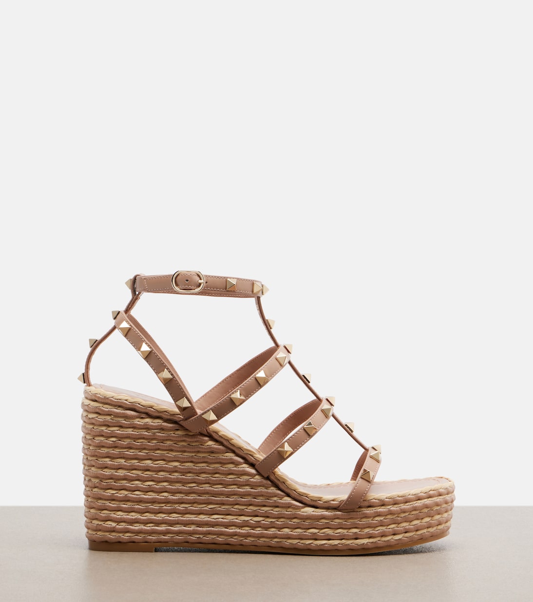 Rockstud leather wedge sandals | Valentino Garavani