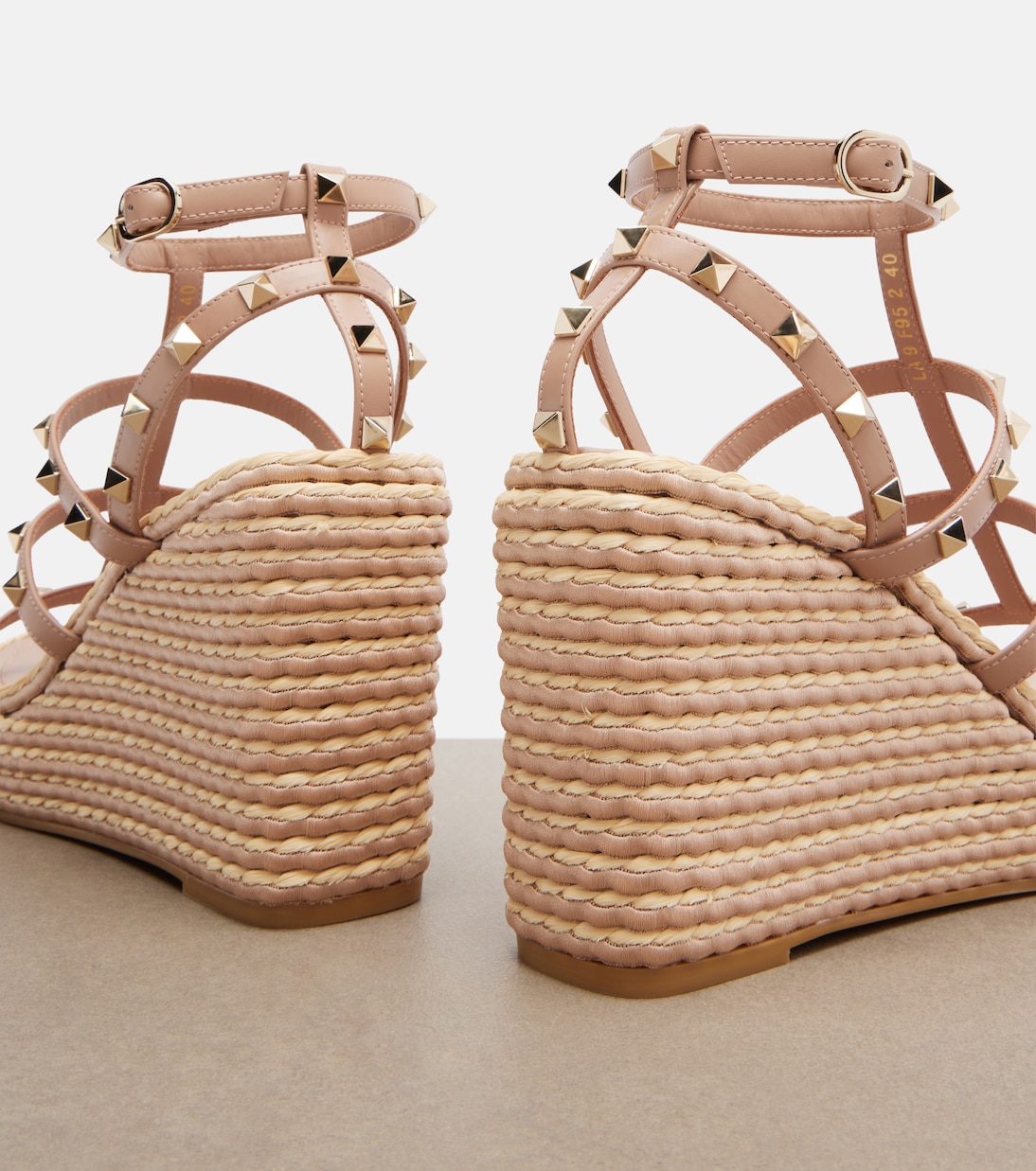 Rockstud leather wedge sandals | Valentino Garavani