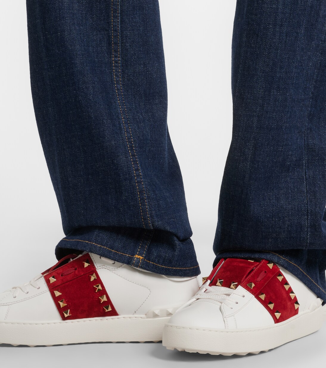 Rockstud Untitled leather sneakers | Valentino Garavani