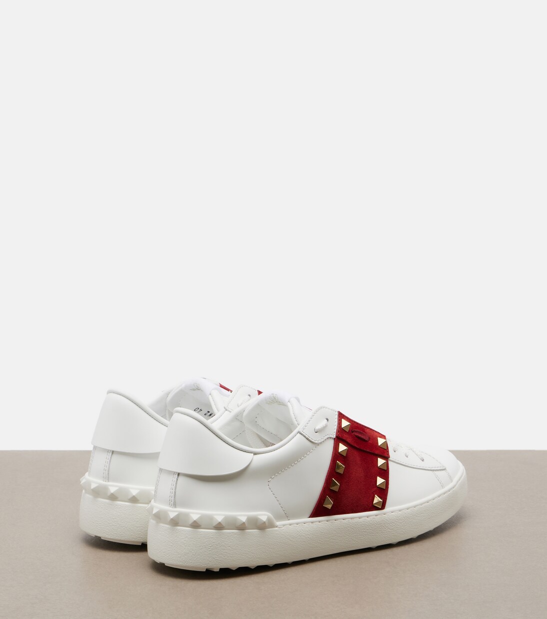Rockstud Untitled leather sneakers | Valentino Garavani