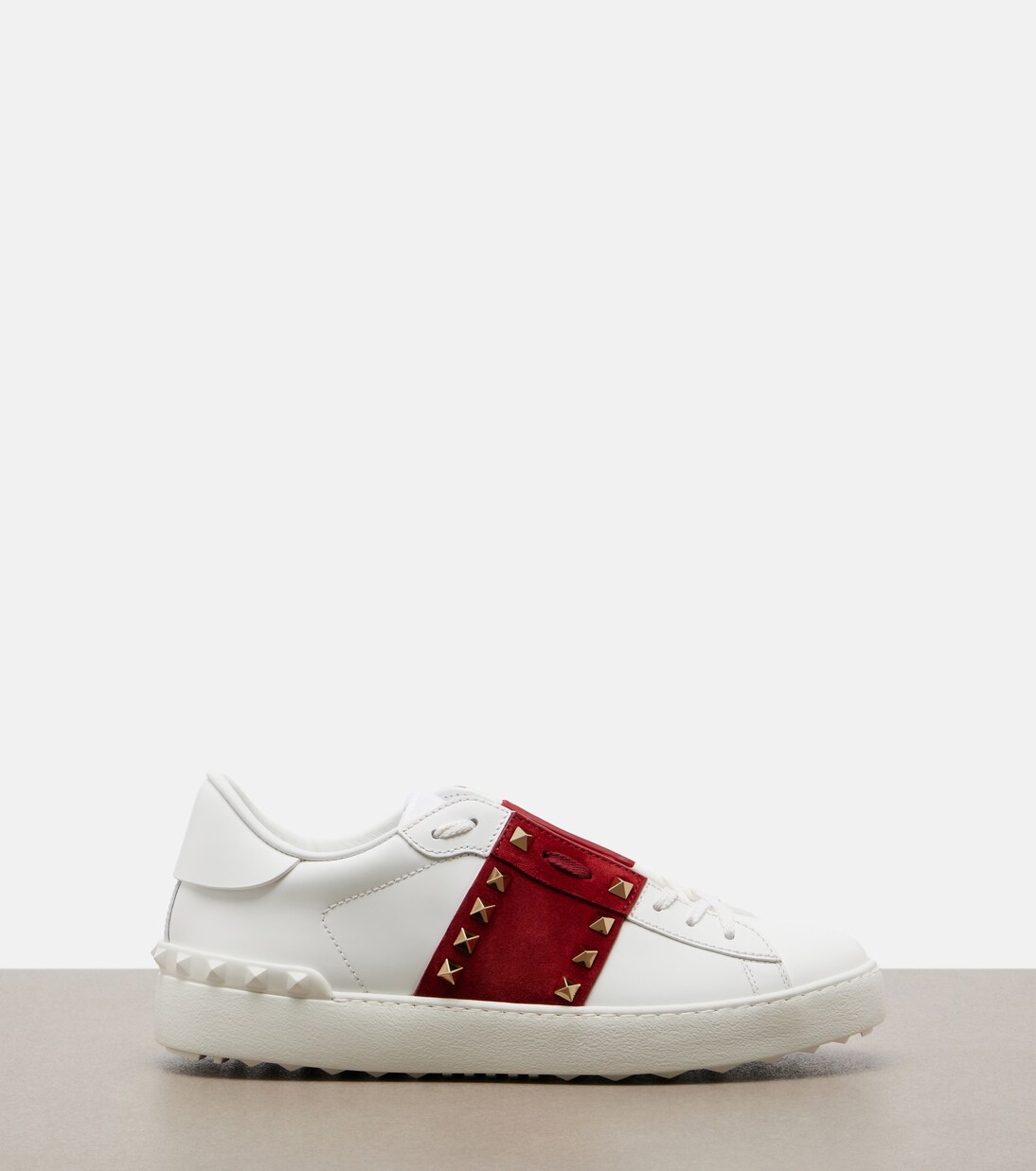 Rockstud Untitled leather sneakers | Valentino Garavani