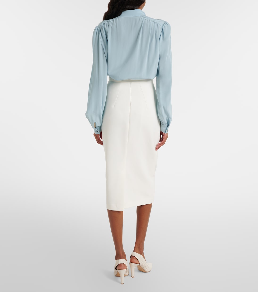 Hokuku crêpe pencil skirt | Safiyaa