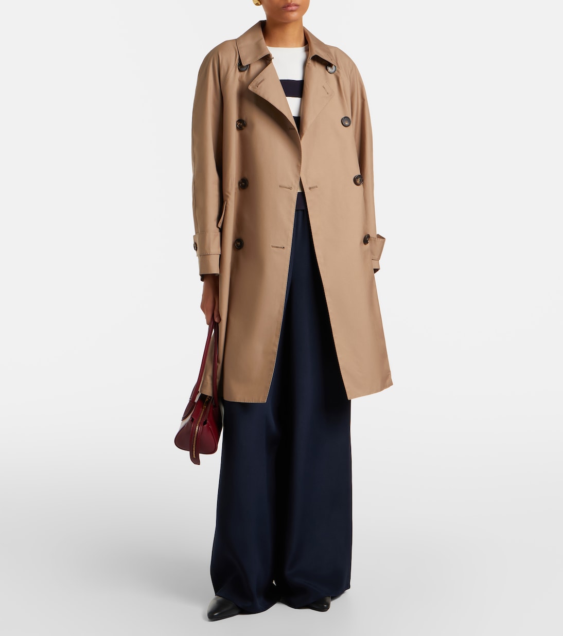 Alessio cotton-blend gabardine trench coat | Max Mara