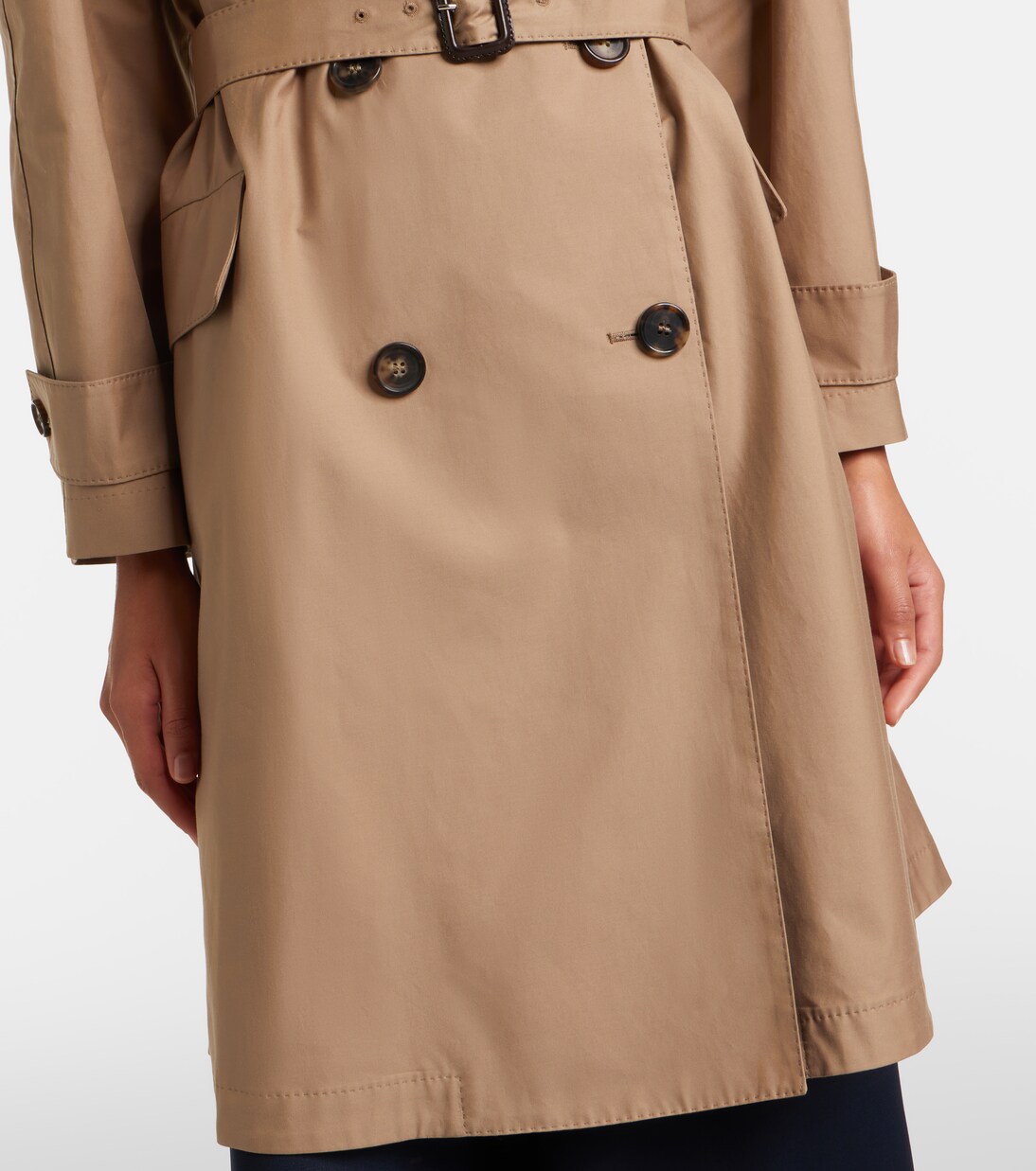 Alessio cotton-blend gabardine trench coat | Max Mara