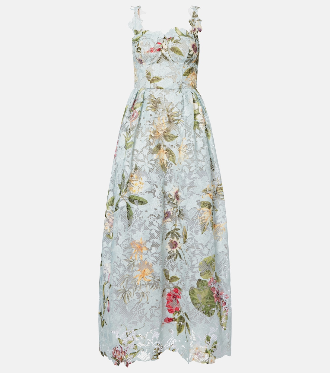 Abito da cocktail in pizzo floreale guipure | Oscar de la Renta