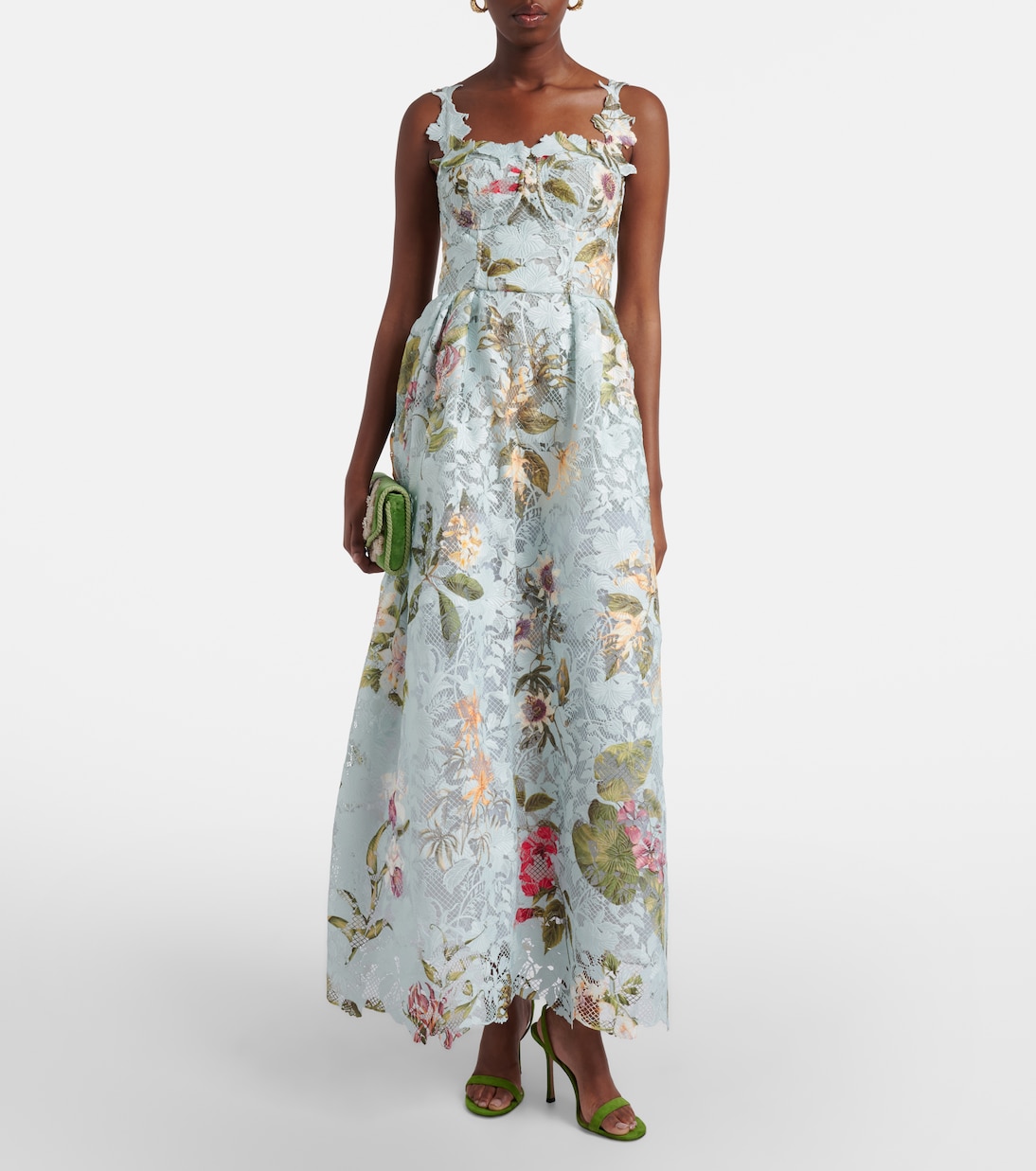 Floral lace guipure cocktail dress | Oscar de la Renta