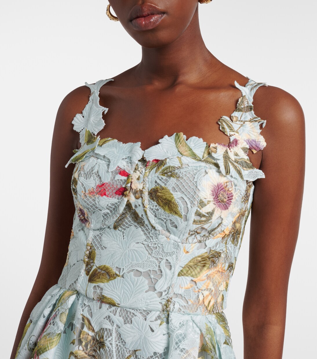 Floral lace guipure cocktail dress | Oscar de la Renta