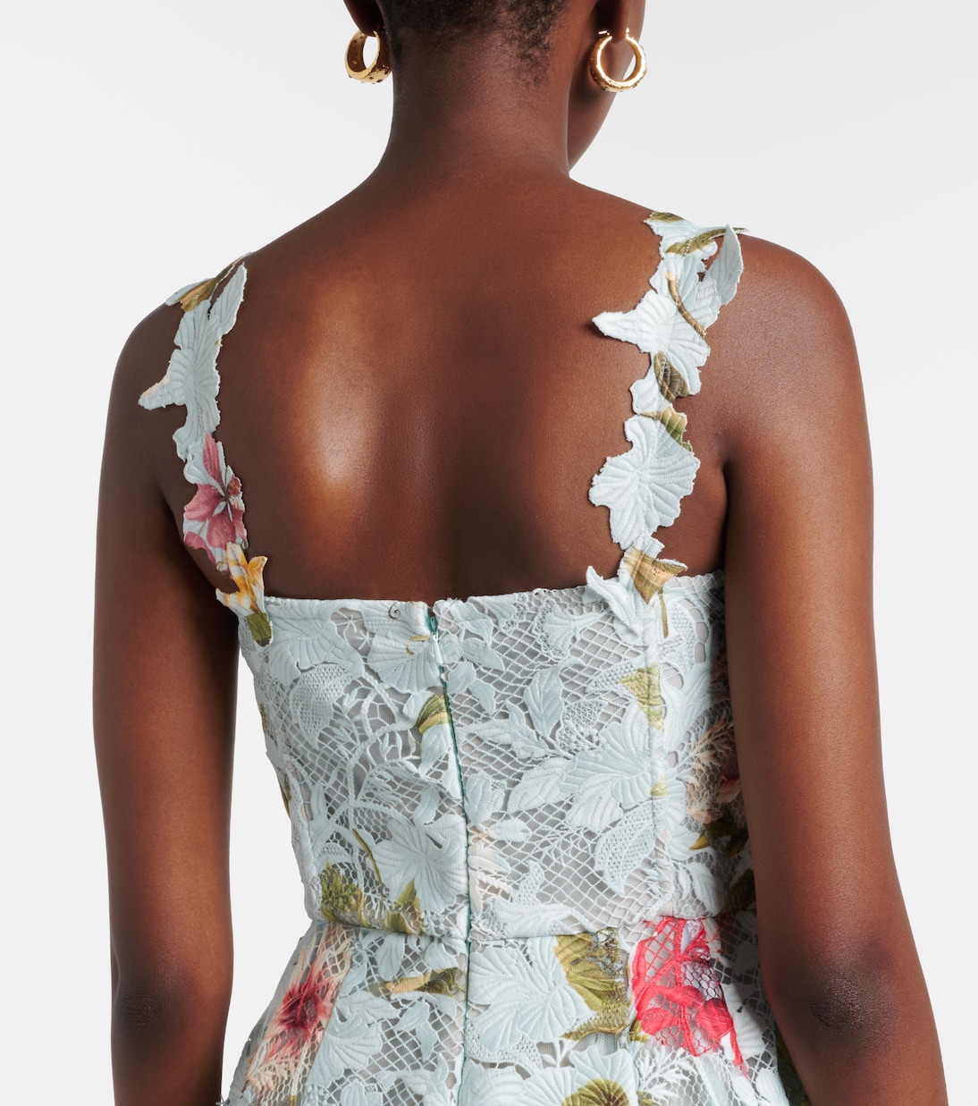 Floral lace guipure cocktail dress | Oscar de la Renta