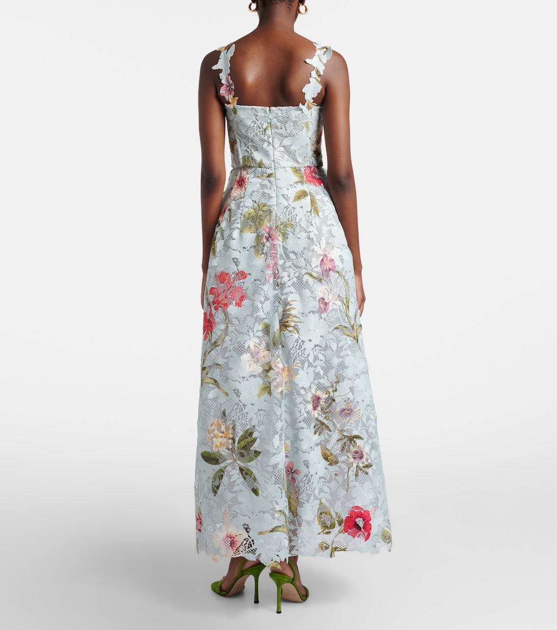 Floral lace guipure cocktail dress | Oscar de la Renta