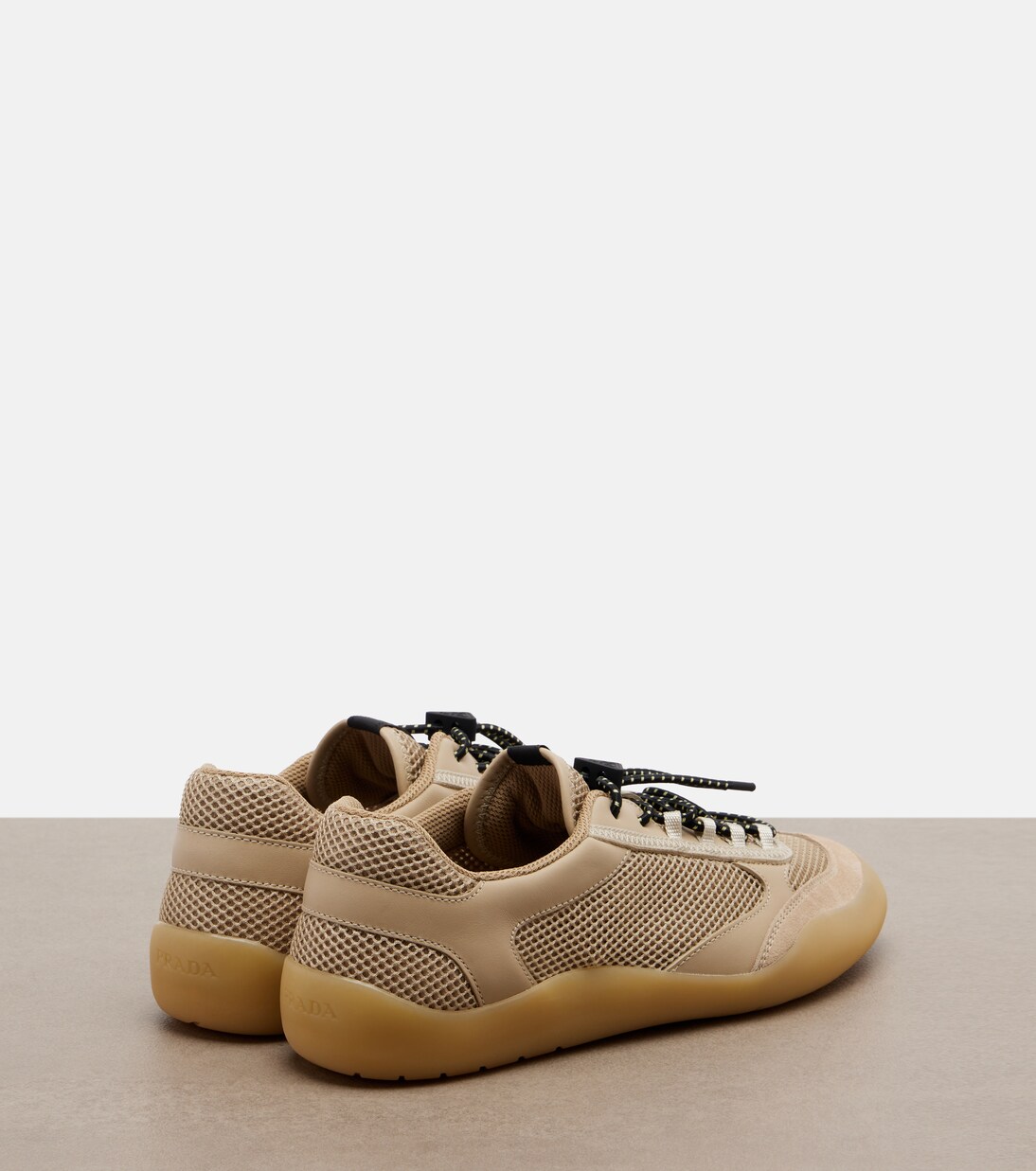 Speedrock leather-trimmed sneakers | Prada