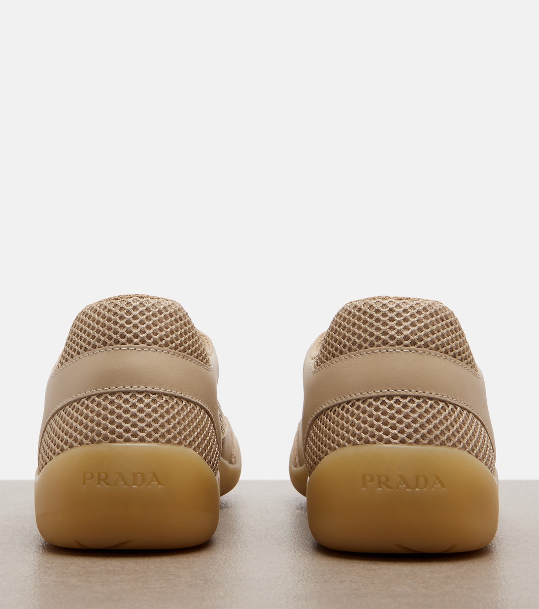 Speedrock leather-trimmed sneakers | Prada