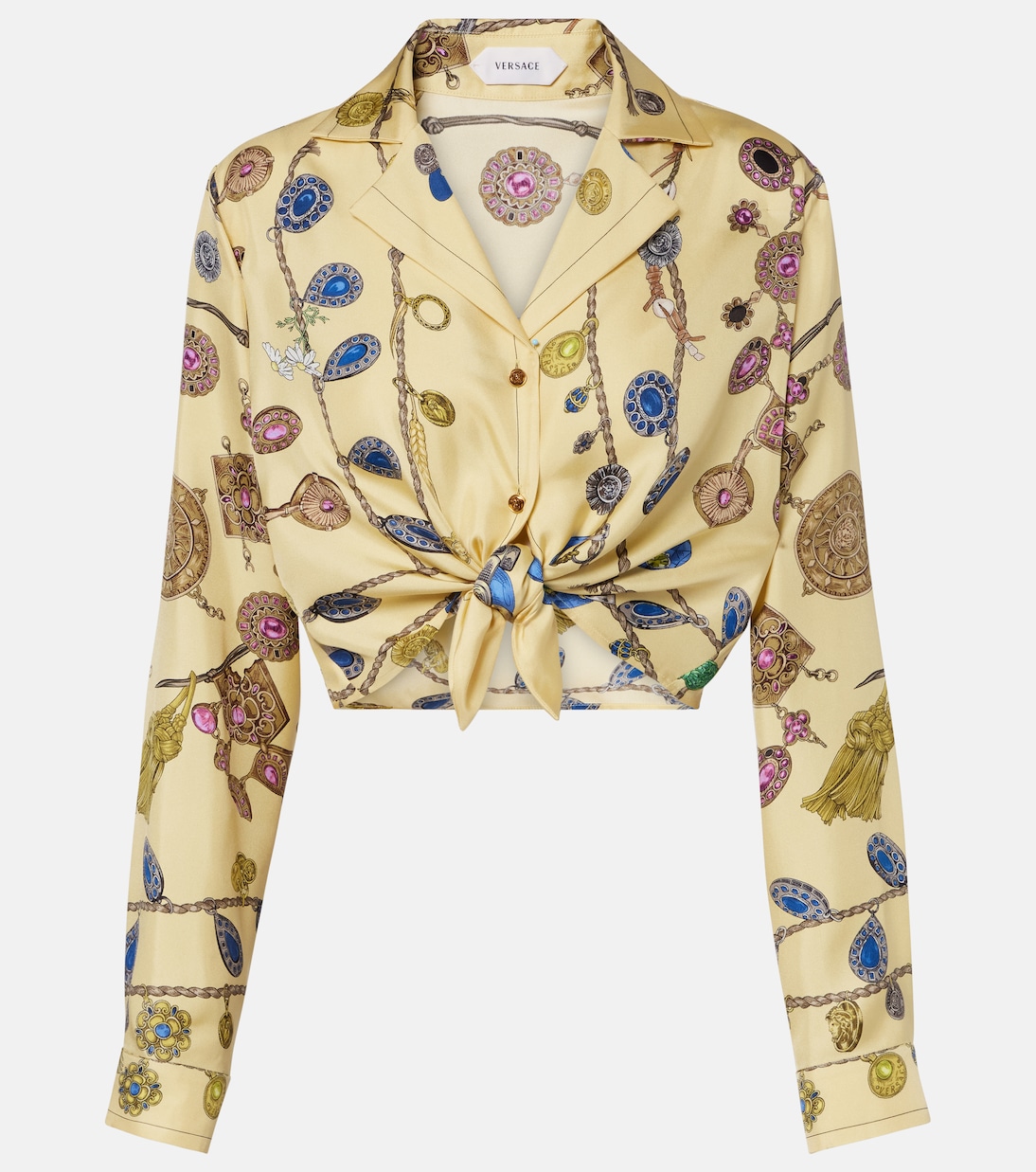 Printed silk twill shirt | Versace