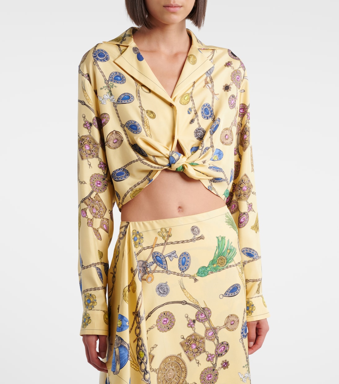 Printed silk twill shirt | Versace